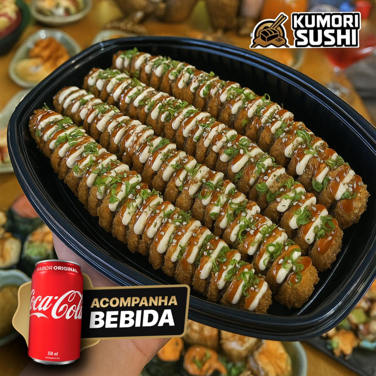 Barca de Hot Rolls + 2 Coca-Colas